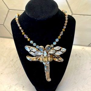 Dragonfly Crystal beaded necklace
